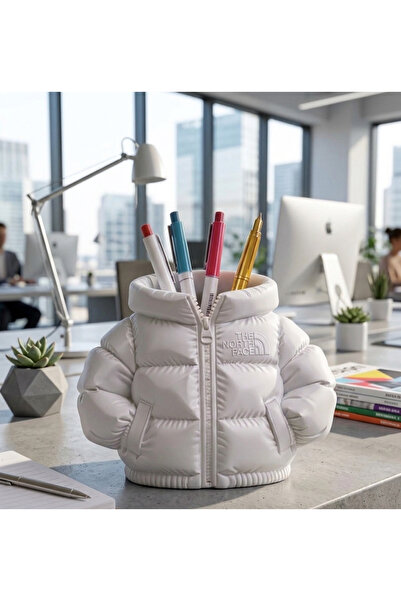 Noveria Tech North Face Pen Holder – Minimal Desk Organizer Pen Holder