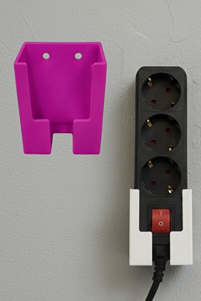 usin Purple Group Socket Wall Mounting Box Cable Organizer Holder Adhesive Su...