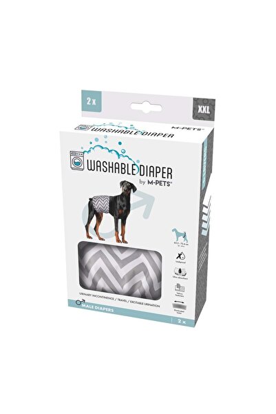 M-PETS ERKEK KÖPEKLER İÇİN YIKANABİLİR KÜLOT 2Lİ (XXL)