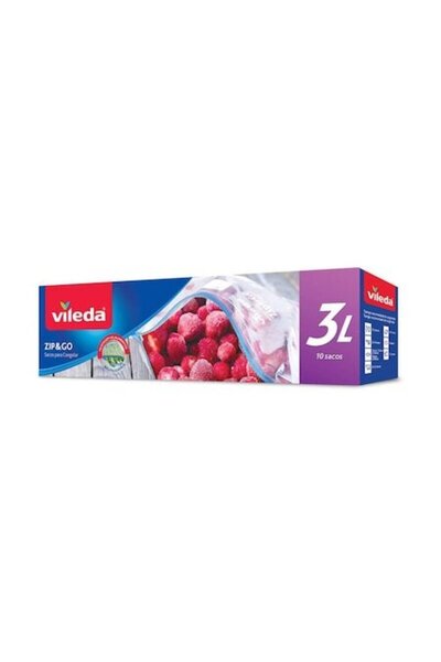 Vileda Pungi reutilizabile, ZIP&GO, Ideale pentru congelare și organizare, Si...