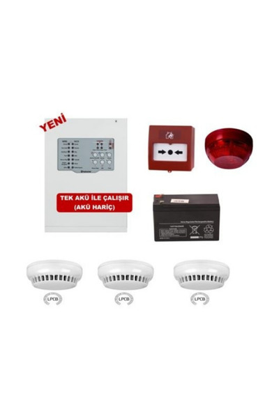 TEKNIM TFP-31223 Konvansiyonel Sistem Yangın Alarm Seti 3 Lü