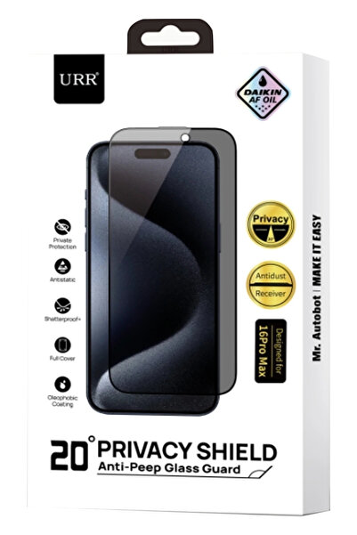 Fuchsia Urr iPhone 14 2.5D Hd 20º Privacy Cam Screen Protector - Black