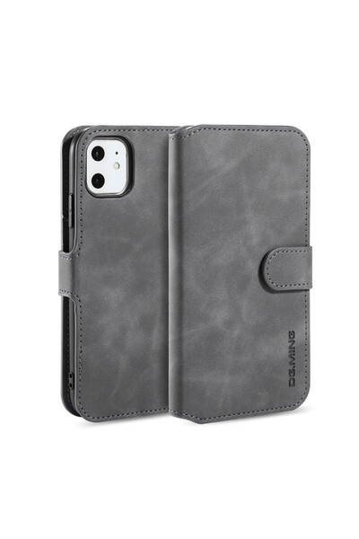 sscase DG.MING Retro Oil Side Θήκη Πορτοφόλι Grey (Apple iPhone 11)