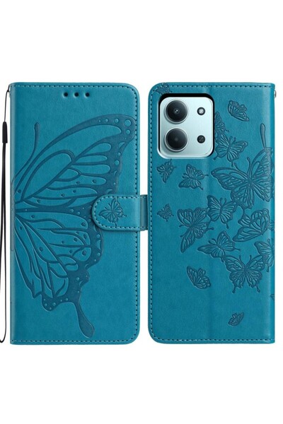 sscase Butterflies Θήκη Πορτοφόλι Blue (Xiaomi Redmi 15C 4G-5G / Poco C85 4G)