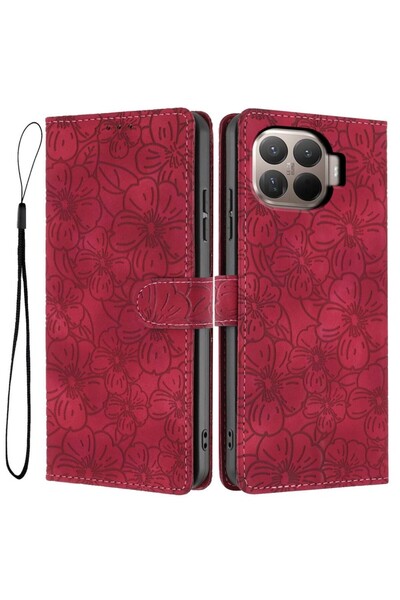 sscase Blossom Θήκη Πορτοφόλι Wine Red (Xiaomi 15T Pro 5G)