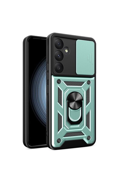sscase Sliding Camera Σκληρή Θήκη με Δαχτυλίδι Green (Samsung Galaxy A35 5G)
