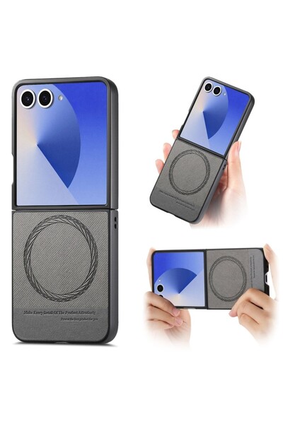 sscase MagSafe Denim Texture Σκληρή Θήκη Grey (Samsung Galaxy Z Flip7 5G)