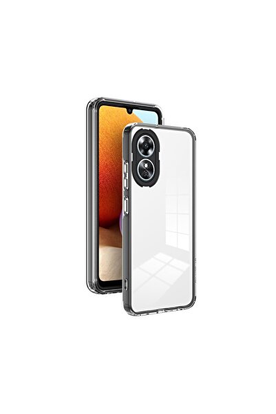 sscase Color Frame Διάφανη Σκληρή Θήκη Black (Oppo A18/A38)