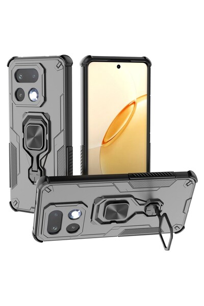sscase Magnetic Ring Σκληρή Θήκη με Δαχτυλίδι Black (Realme 16 Pro Plus 5G)