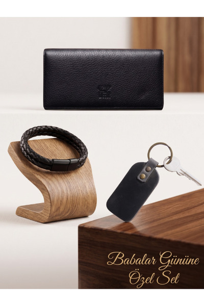 DEERDERİ Louvre Magnetic Genuine Leather Wallet with Phone Compartment, Hand ...
