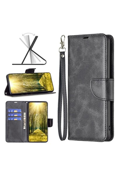 sscase Lambskin Texture Θήκη Πορτοφόλι Black (Motorola Edge 40 Neo)
