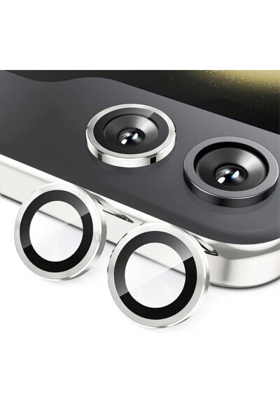 sscase Samsung Galaxy Z Flip7 5G WANLONFENG Κρίκοι Προστασίας για Κάμερα Silver