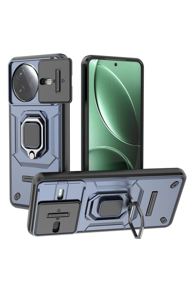 sscase Sliding Camshield Σκληρή Θήκη με Δαχτυλίδι Blue (Xiaomi Poco F7 Pro 5G)