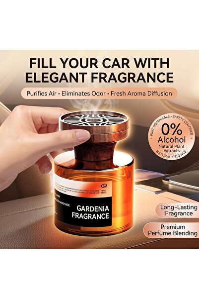 Auto Family FZE Gardenia Summer Scent Car Perfume Diffuser Bottle Long Lasting Air Freshener Natural Essential Oil Fragrance