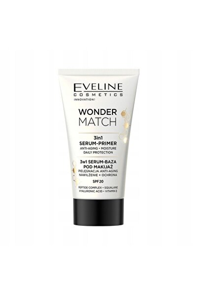 Eveline Cosmetics , Wonder Match 3in1, Protecting, Liquid Primer, SPF 20, 30 ml