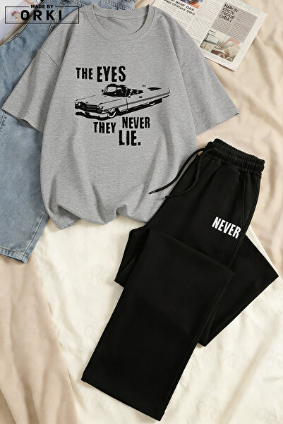 EFFRENATU Unisex Oversize Printed T-Shirt & Wide-Leg Sweatpants Set – Relaxed...