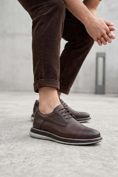 Ayakkabı Fuarı Elit 26Ynb5041C Men's Casual Shoes Brown