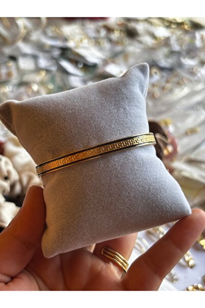MODA Black Detailed Gold Look Handcuffs