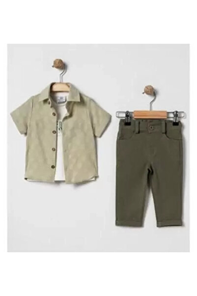 DMR Elegance 6/36 Month Jacquard Shirt Cotton Fabric Baby Set