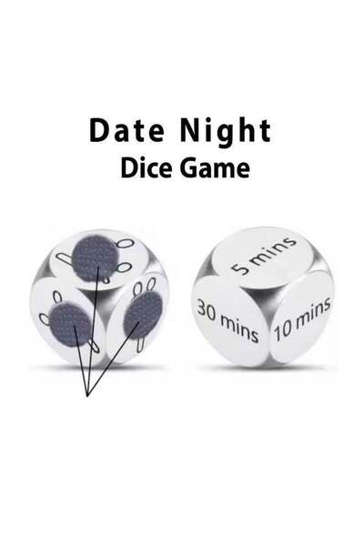 Nexa World Couples Dice Activity Game Set – 2-Piece Task & Timer Dice with Gi...