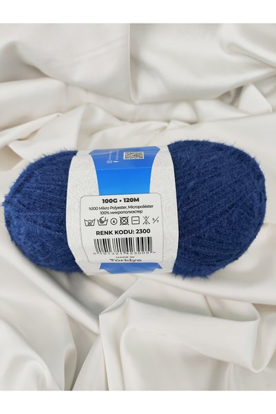 Sultan Plush Navy Blue Hand Knitting Yarn 100Gr. 120 Meters. (1 Piece) - Color: 2300
