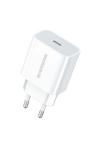 RİVERSONG Φορτιστής Χωρίς Καλώδιο με Θύρα USB-C 20W Λευκός (AD75CEUW)
