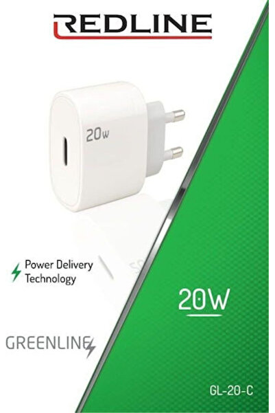 Redline Φορτιστής Χωρίς Καλώδιο με Θύρα USB-C 20W Λευκός (REDLINE.GL20C)