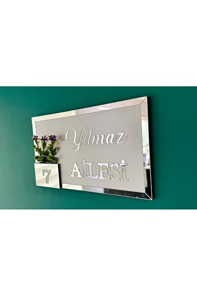 LuxuryConcept Kişiye Özel Çerçeveli Aile İsmi ve Kapı Numarası Tabelası – Dek...