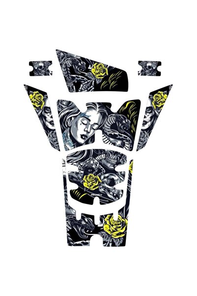 Rebon MotoDesign HONDA PCX UYUMLU 8 PARÇA SARI TANK PAD SET 2025