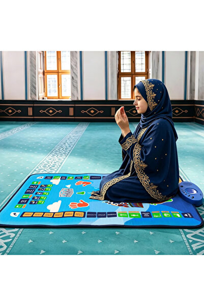 Arabest Salah Mat for Kids Blue Smart Interactive Prayer Mat for Learning Sal...