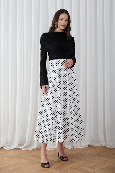 Melike Tatar Polka Dot Skirt 12-1233-1