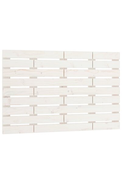 vidaxl Tăblie de pat pentru perete, alb, 81x3x63 cm, lemn masiv pin