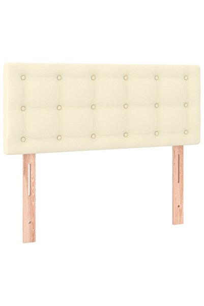 vidaxl Tăblie de pat, crem, 80x5x78/88 cm, piele ecologică