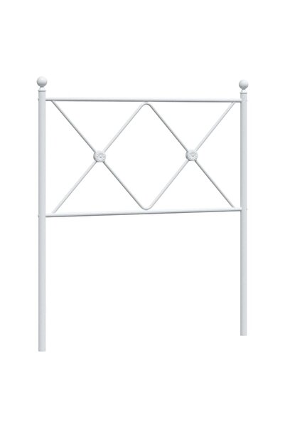 vidaxl Metal replacement headboard, white, 80 cm