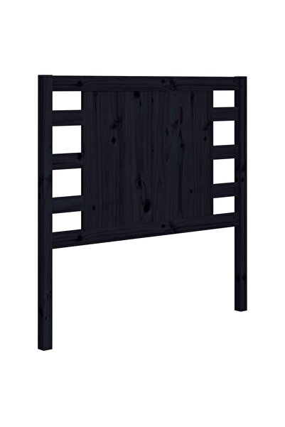 vidaxl Tăblie de pat, negru, 96x4x100 cm, lemn masiv de pin