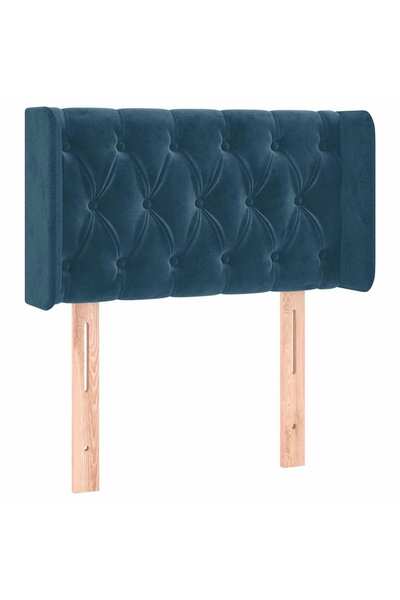 vidaxl Dark blue headboard with wings 83x16x78/88 cm Velvet