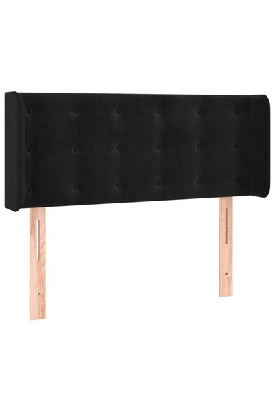 vidaxl Black headboard with wings 83x16x78/88 cm Velvet