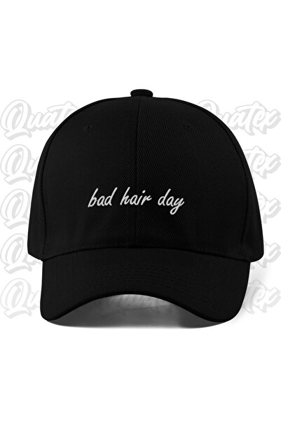CapHub Bad Hair Day Embroidered Hat - Black Color 100% Cotton Gabardine Unise...