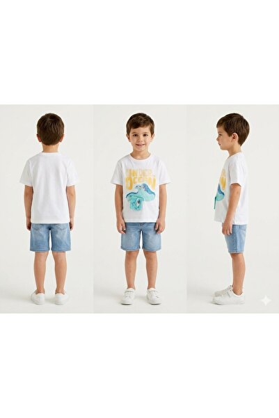 Benetton Boy's Crew Neck T-Shirt