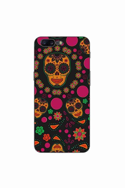 OEM Husa compatibila cu OnePlus 5 Silicon Gel Tpu Model Halloween Floral Cran...