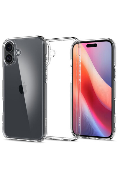 Spigen Ултра хибриден калъф за iPhone 16 Прозрачен