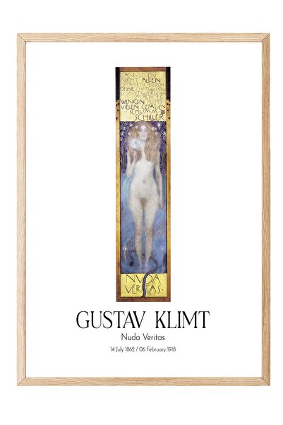 Postifull Gustav Klimt - Nuda Veritas, slika u drvenom okviru, umetnička seri...