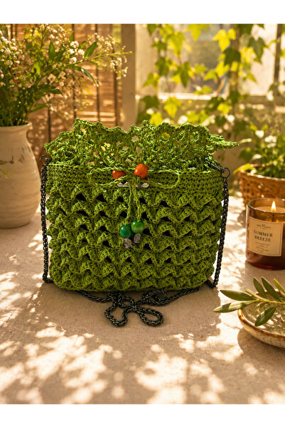 Olive Lace Bag 🌿 ✔️ Kişiselleştirilebilir • El yapımı özel tasarım • Şık ve modern görünüm • Günlük & özel kombinlere uyumlu • Zarafeti detaylarda saklı 💚