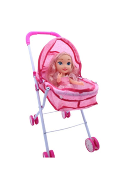 CasaDesteapta.ro Metal Pram Toy With Doll
