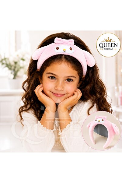 QUEEN AKSESUAR Slatka roza My Melody figura, plišana, baršunasta, 3D zakrivlj...