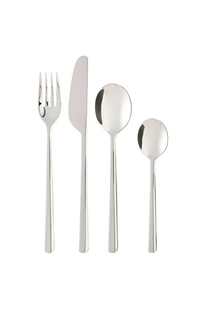IKEA طقم أدوات مائدة من 24 قطعة من لوفتيسريك، مصنوع من الفولاذ المقاوم للصدأ