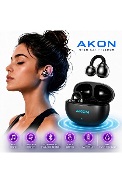AKON Căști wireless cu prindere tip clemă AKON ®   M91, Căști Bluetooth Open ...