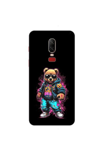 OEM Husa compatibila cu OnePlus 6 Silicon Gel Tpu Model Bear Cool Black