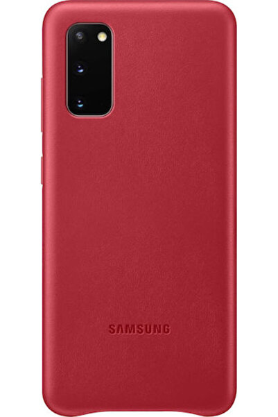 Samsung Δερμάτινη Θήκη Πίσω Κάλυψης Συνθετικό Δέρμα Κόκκινο (Galaxy S20) Κωδι...
