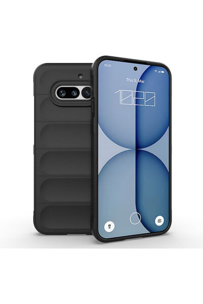Techsuit Μαγική Σιλικονούχα Πίσω Θήκη Μαύρη για Nothing Phone 4a